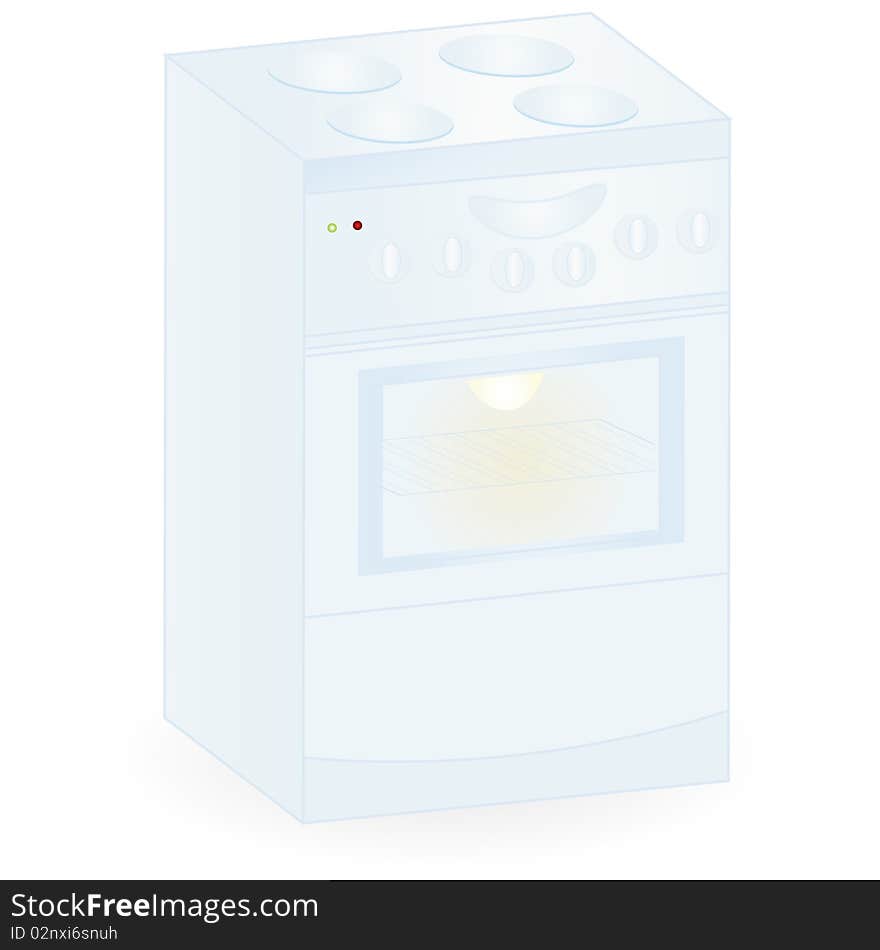 Electric cooker isolated on an white background