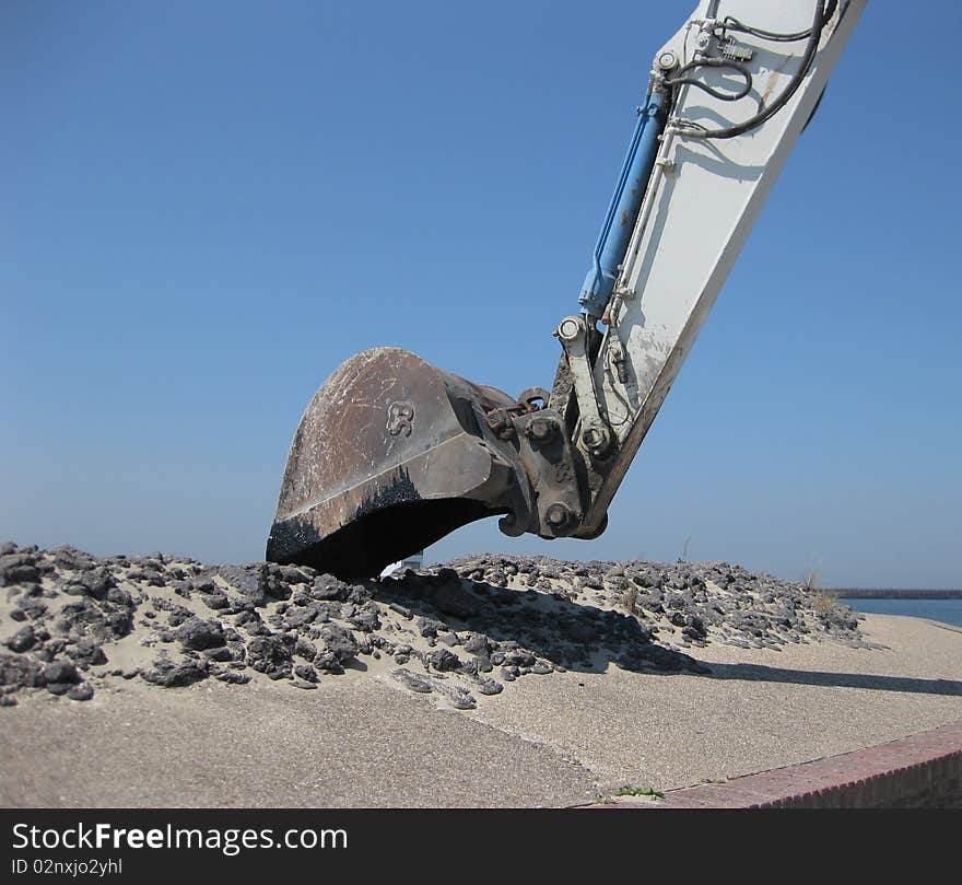 A big strong excavating machine