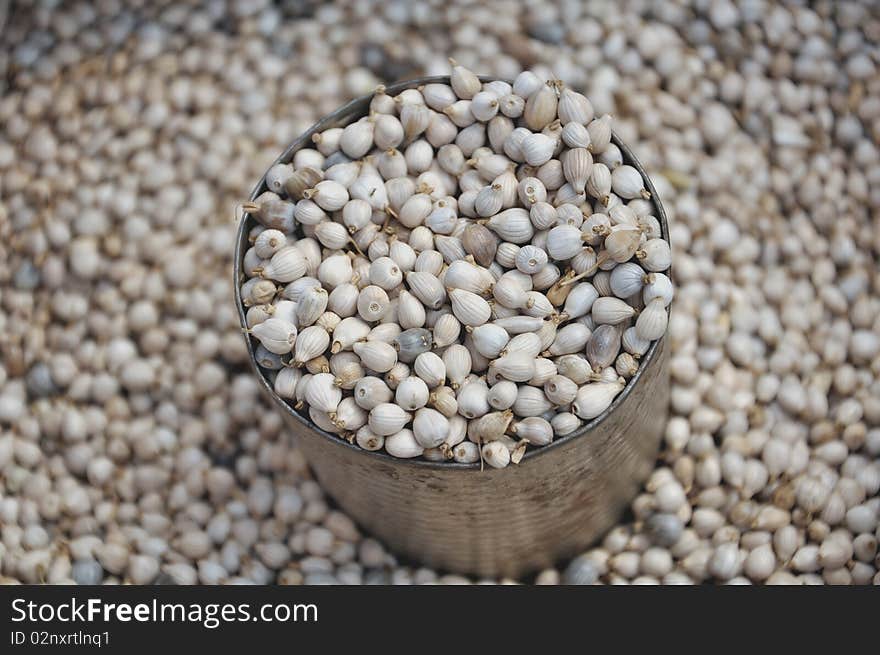 Raw millet made from north of thailand