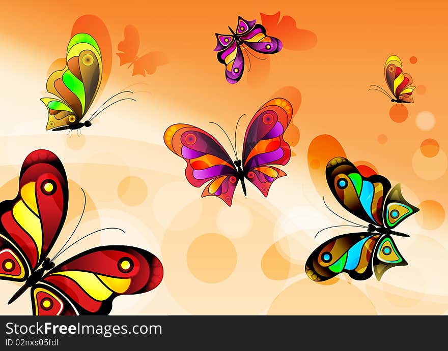 Colored butterfly