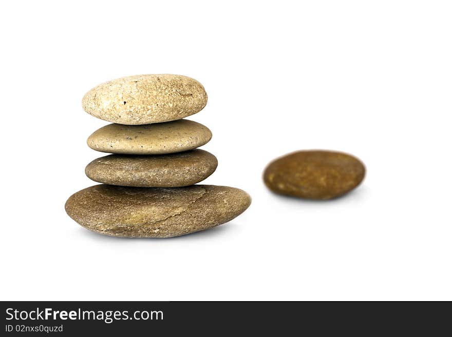 River gravel, piled on each other.