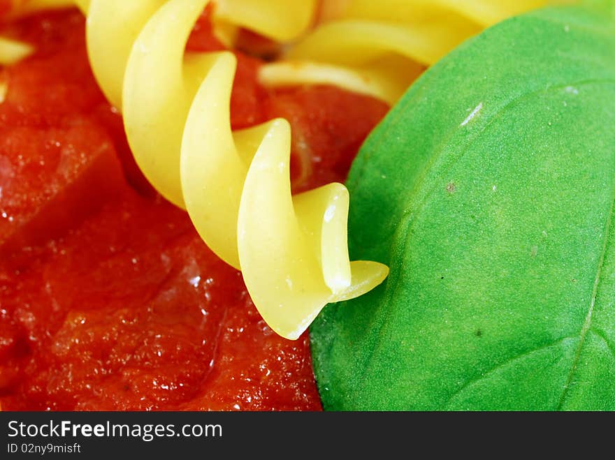 Pasta sauce with tomato and basil. Pasta sauce with tomato and basil