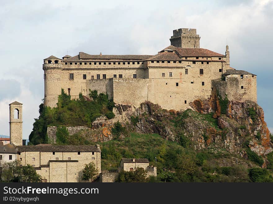 The castle of Bardi, Italy