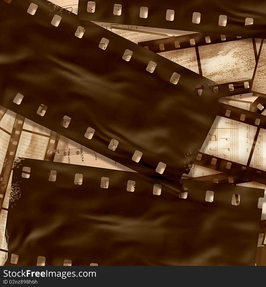 Vintage filmstrips background