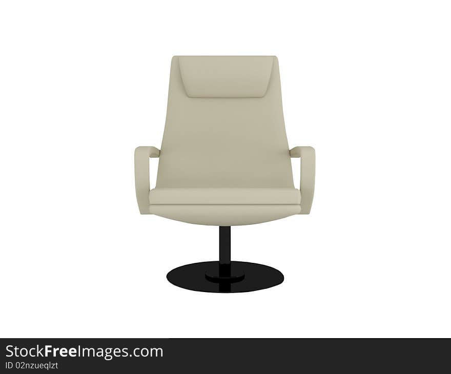 Brown Office Armchair, Isolated