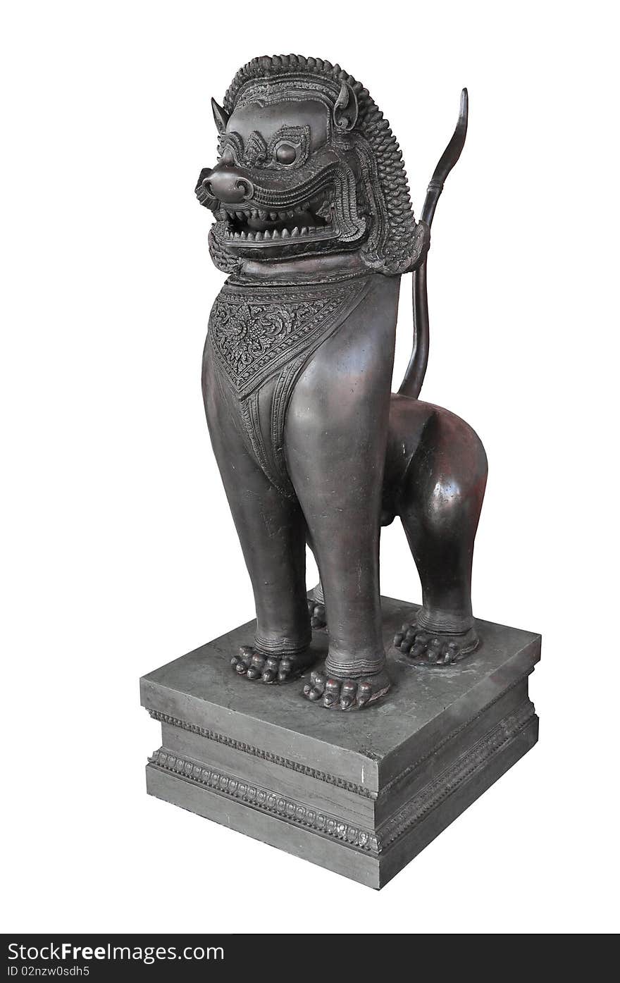 Metal bronze oriental Lion