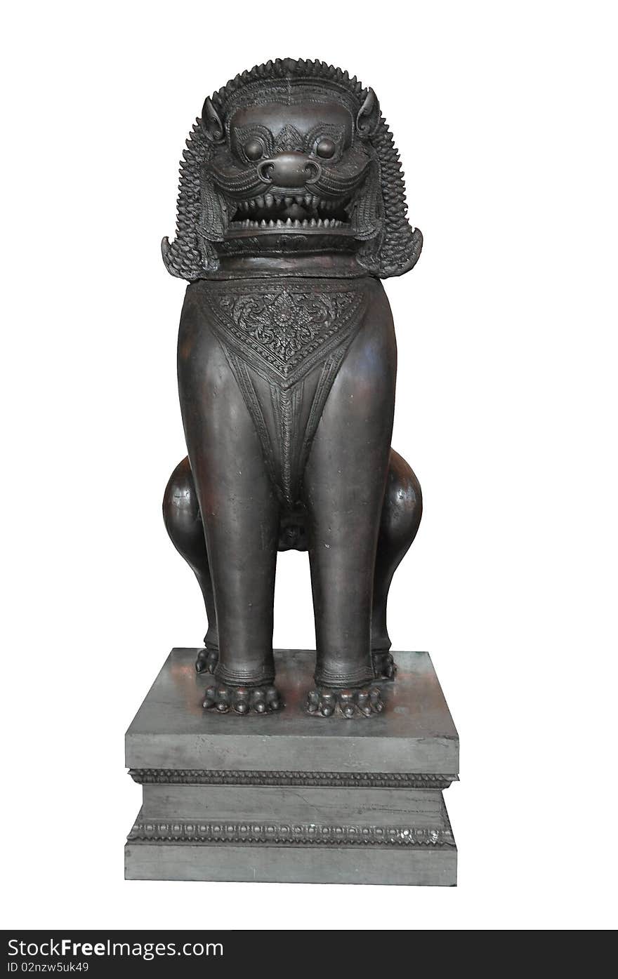 Metal bronze oriental Lion