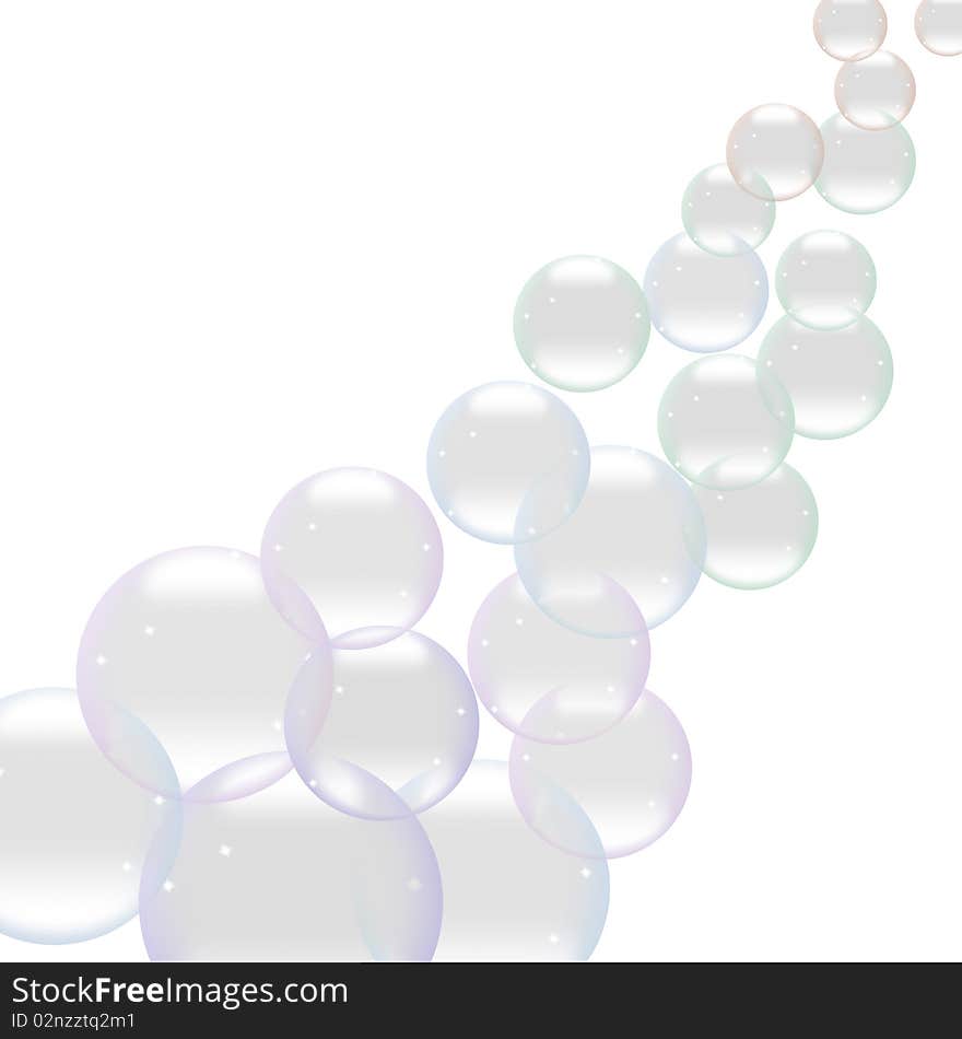 This image shows a color bubbles soft and semi transparent