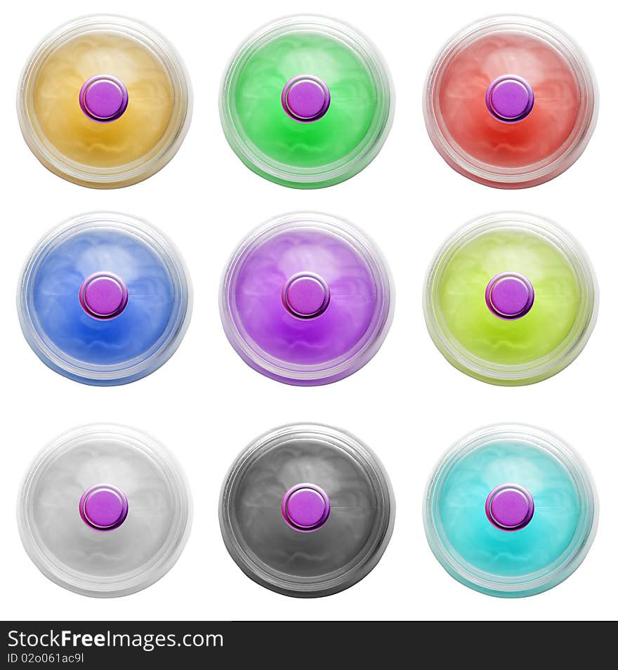 Real glass button set 2 | Isolated