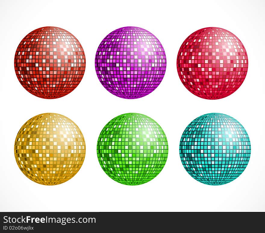 Disco Ball. Vector Illustration.