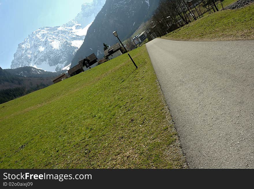 Road in the mountains - Vorarlberg, Austria. Road in the mountains - Vorarlberg, Austria