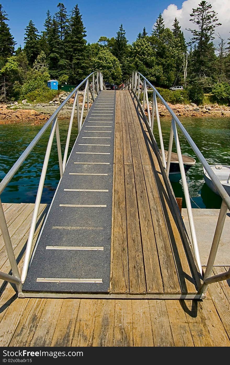 Small Bridge in Maine on the ocean, Usa