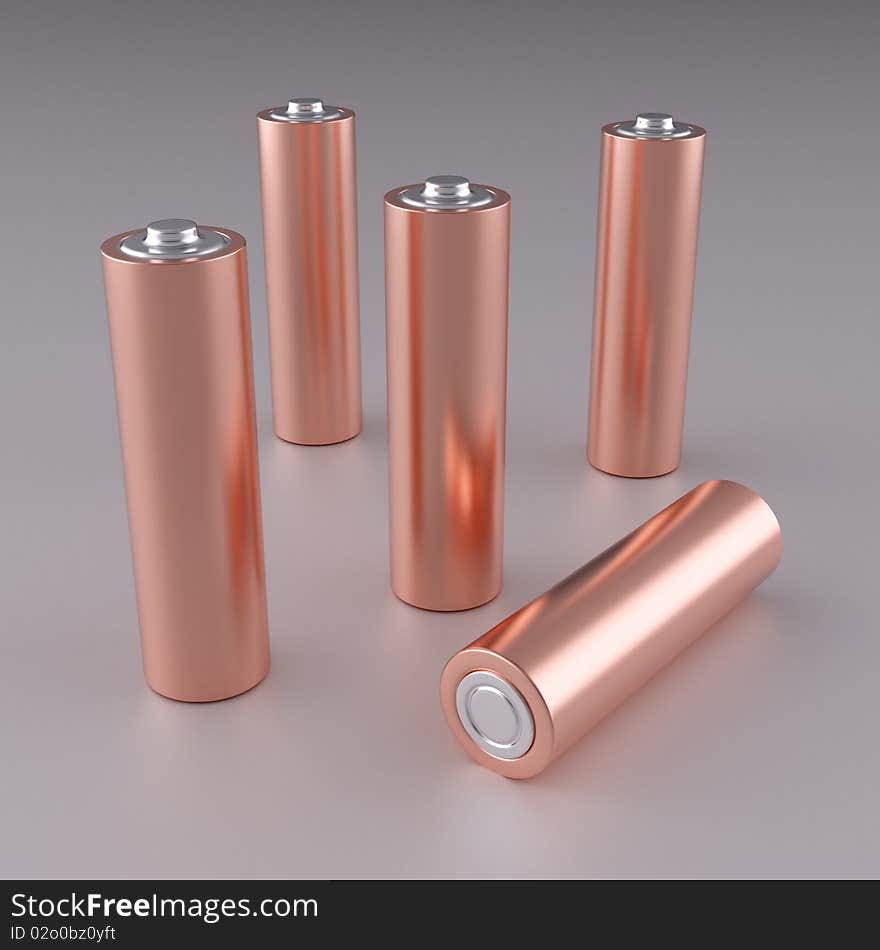 Copper AA Batteries