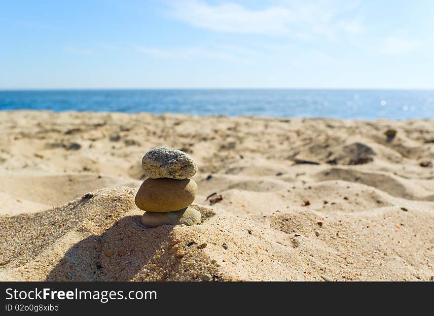 Stones on the beach.