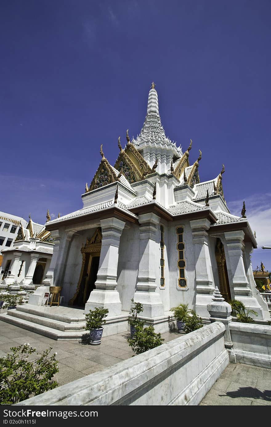 Church in temple at Bangkok Thailand