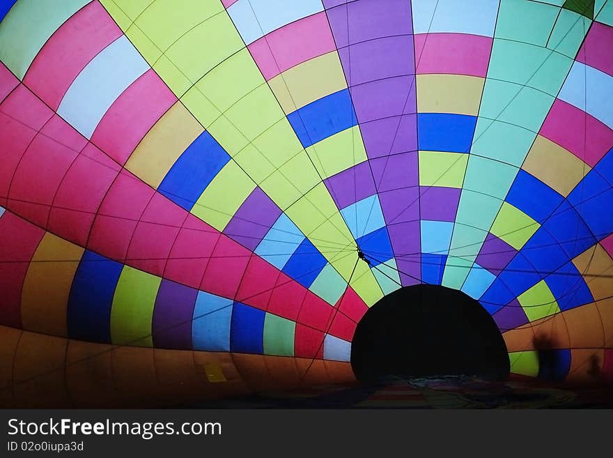 Fabric texture of colorful hot-air balloon. Fabric texture of colorful hot-air balloon