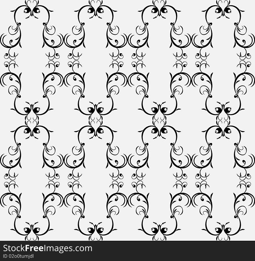 Retro-styled seamless pattern