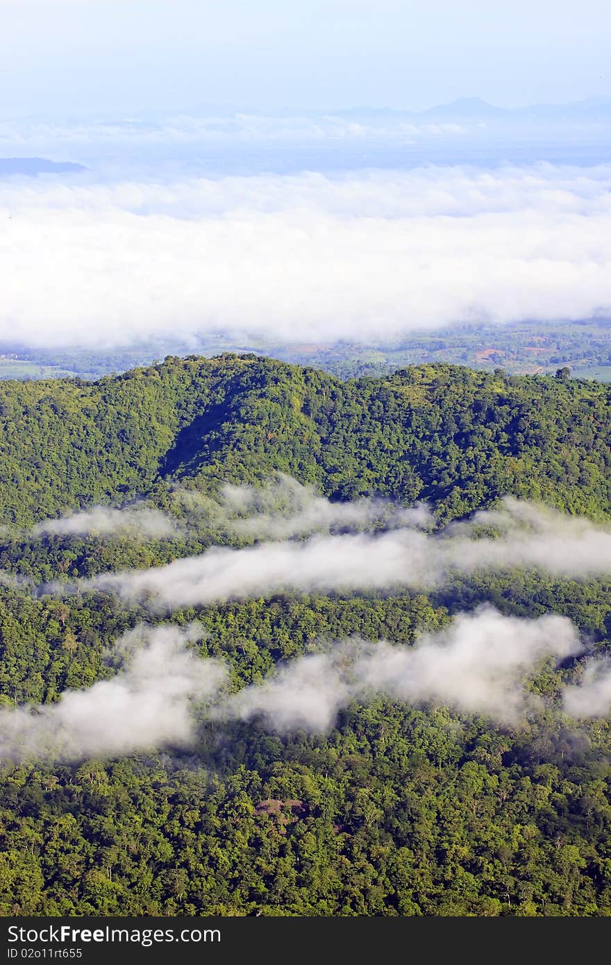 Beautiful clouds and fog