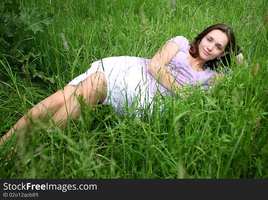 Girl On Grass