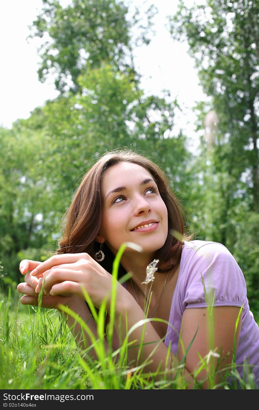 Girl On Grass