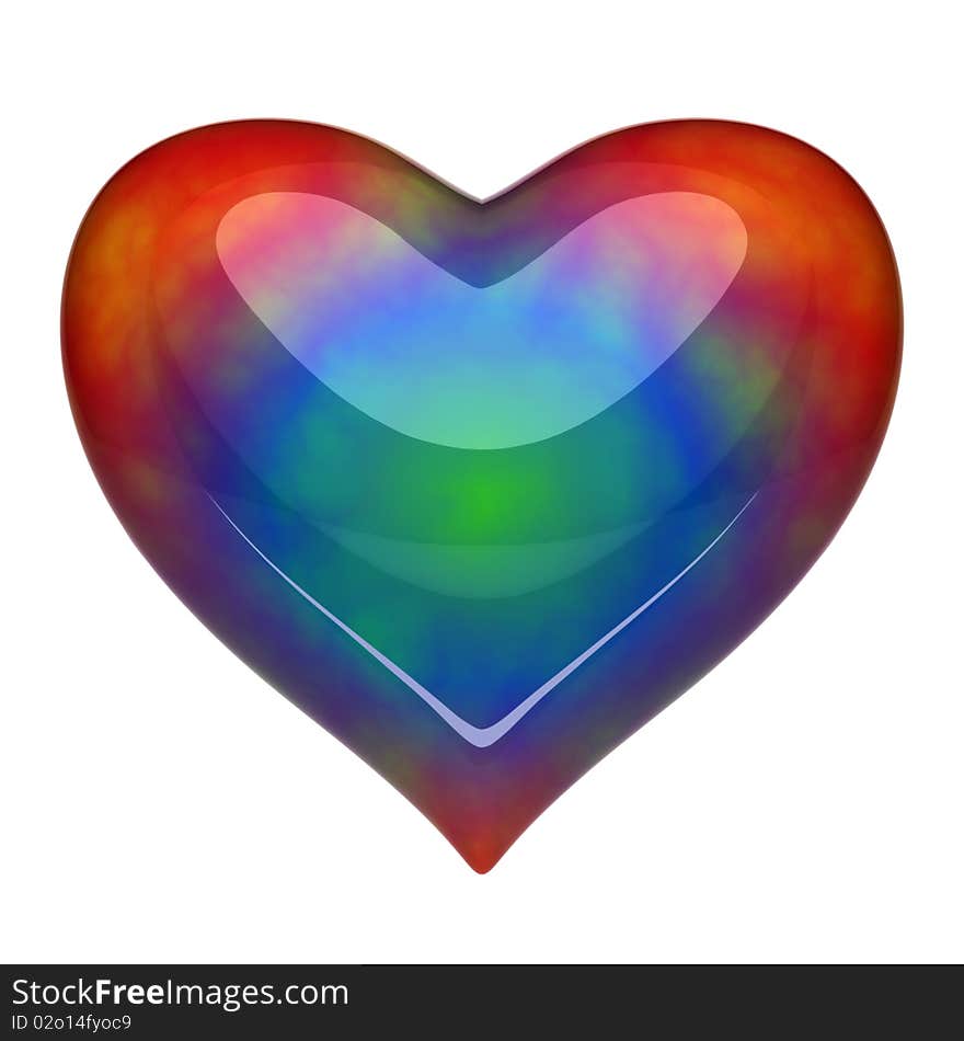 Heart - colour background