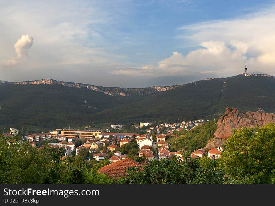 Belogradchik Rocks town view