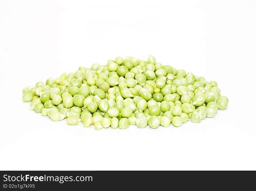 Pea is green isolated on a white background