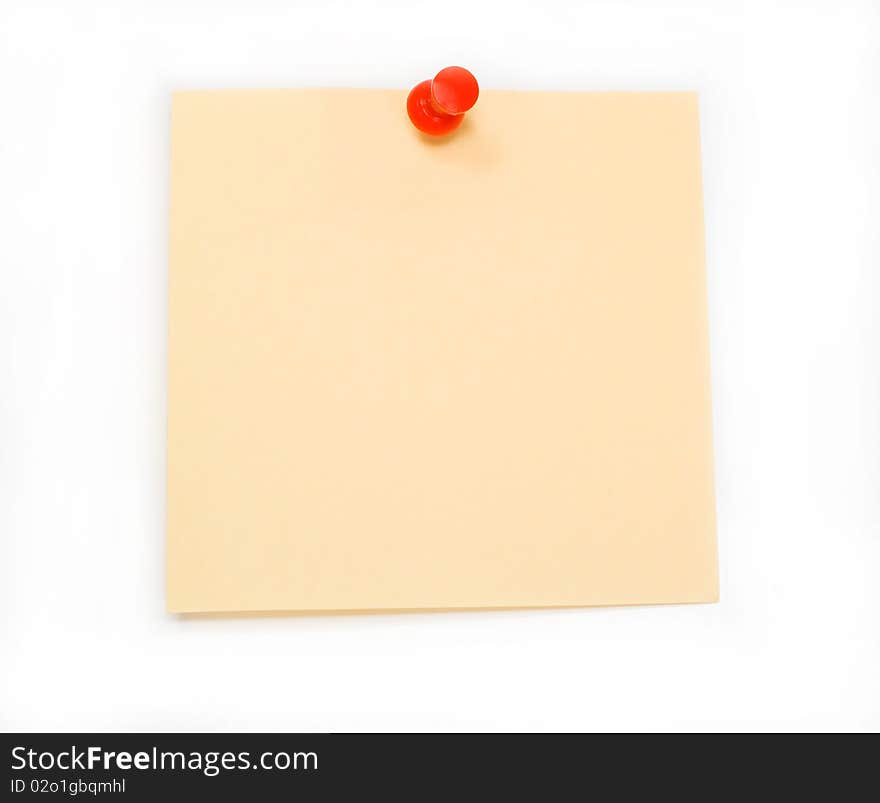 Paper for records is yellow isolated on white