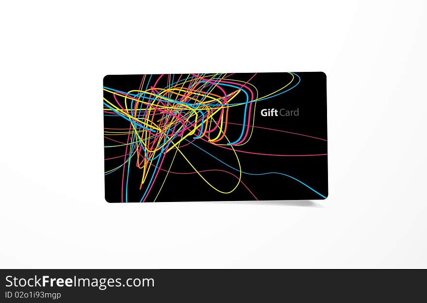 Vector colored business card. Vector art
