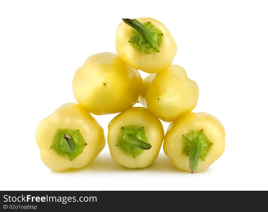 Ripe yellow peppers