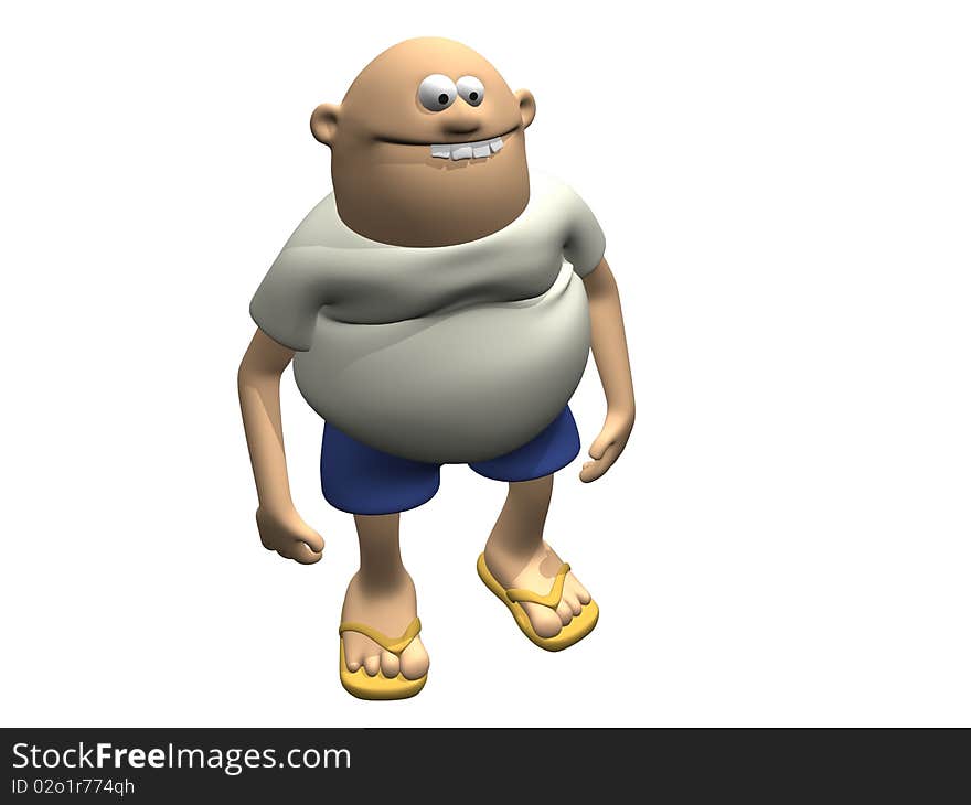 Cartoon Character Man With Belly 3