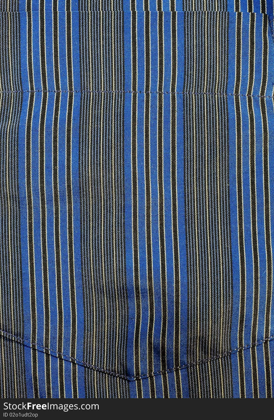 Blue striped with pocket