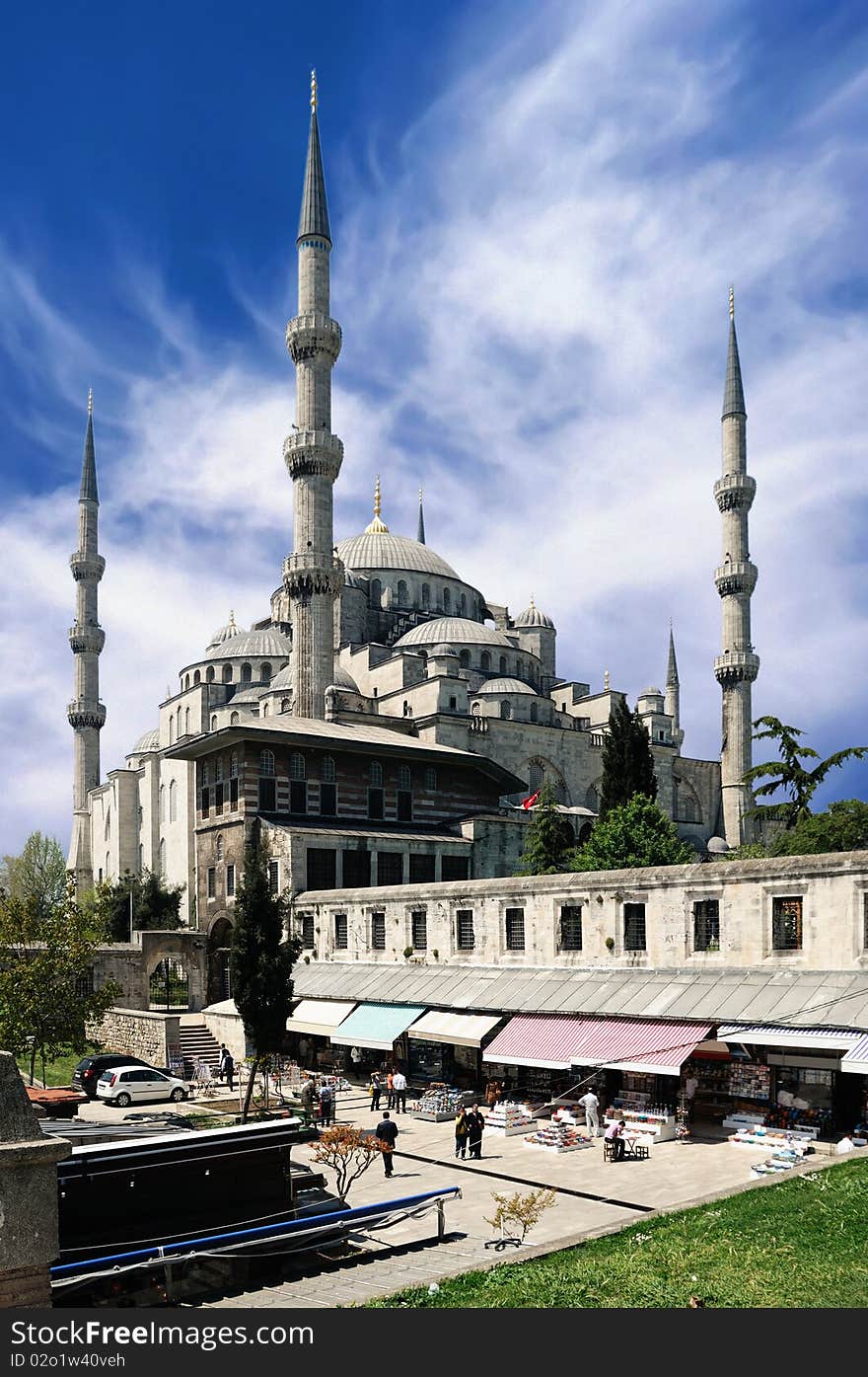 View of Blue Mosque (Sultan Ahmet) in Istanbul, Turkey