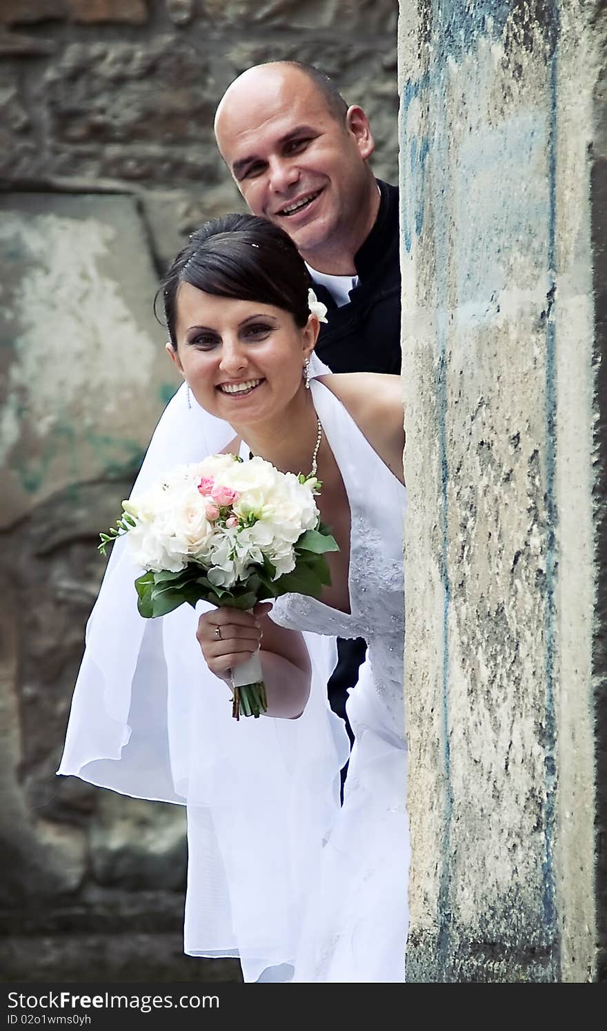 Beautiful bride and groom