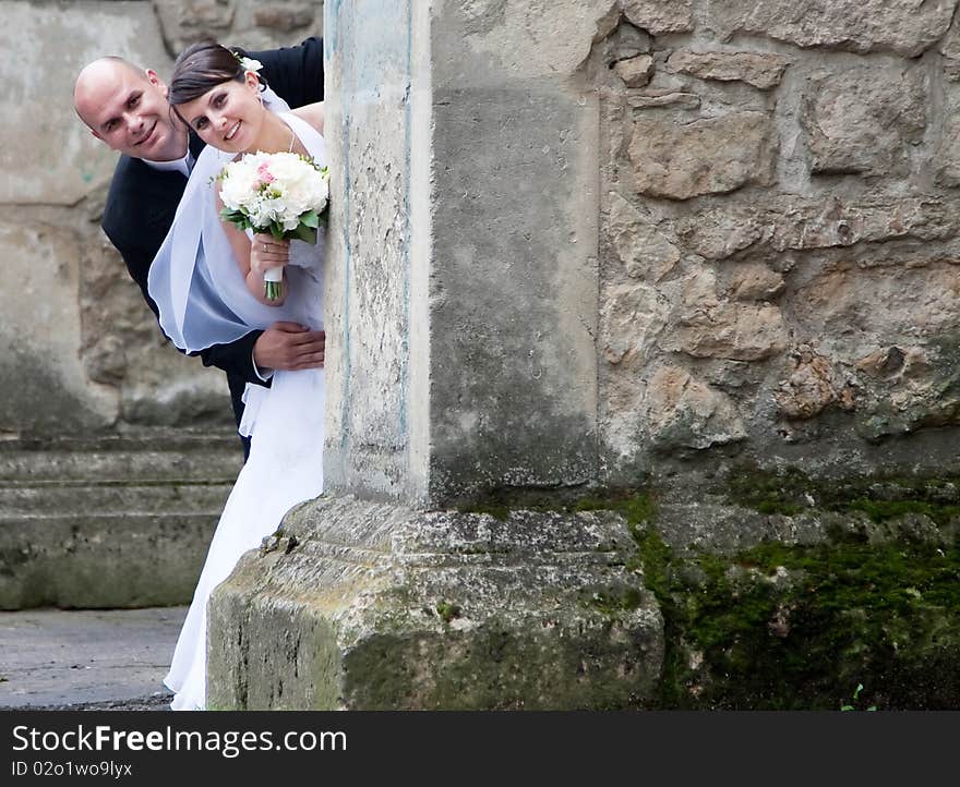 Beautiful bride and groom