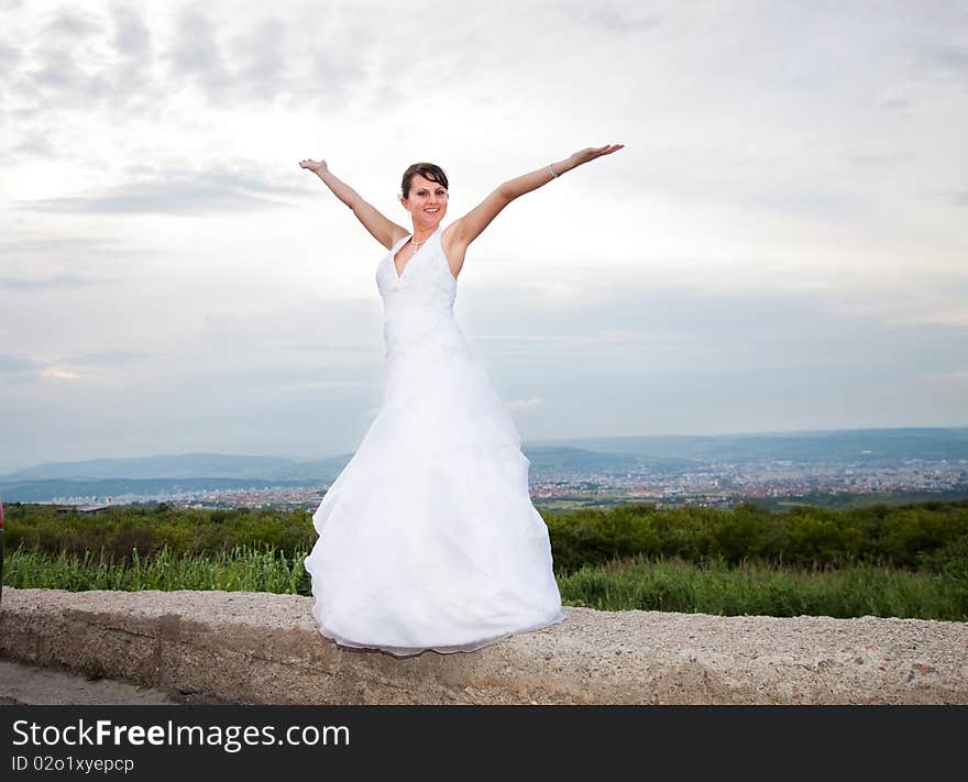 Happy bride