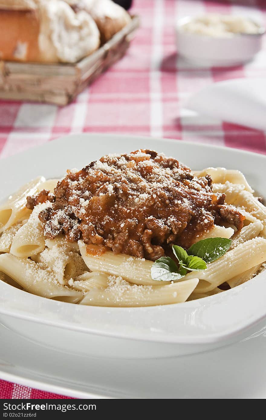 Food photography. Italian cuisine accompanied by bolognese sauce. Food photography. Italian cuisine accompanied by bolognese sauce.