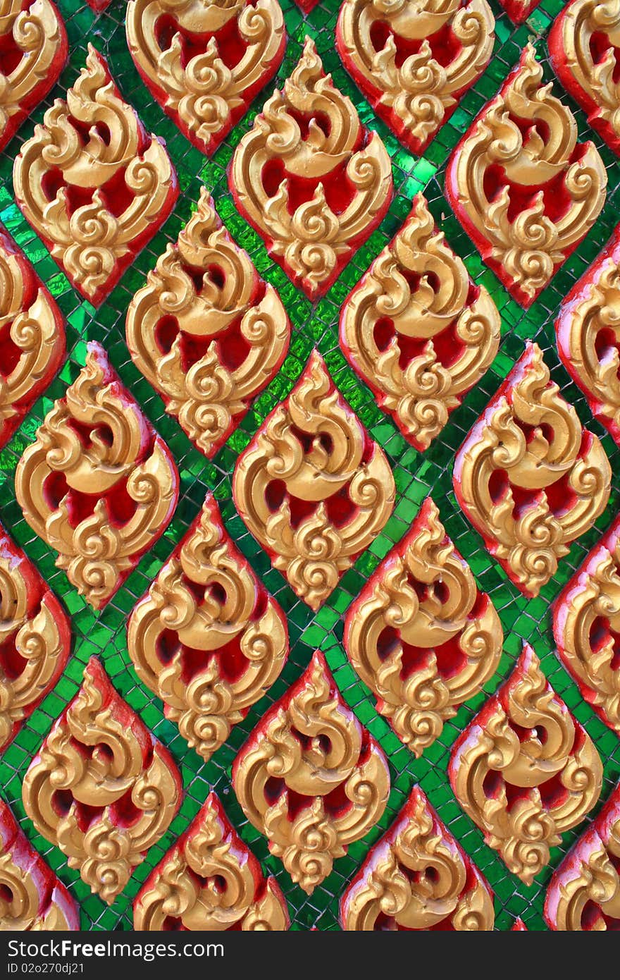 Traditional Thai style art pattern for  Buddhism