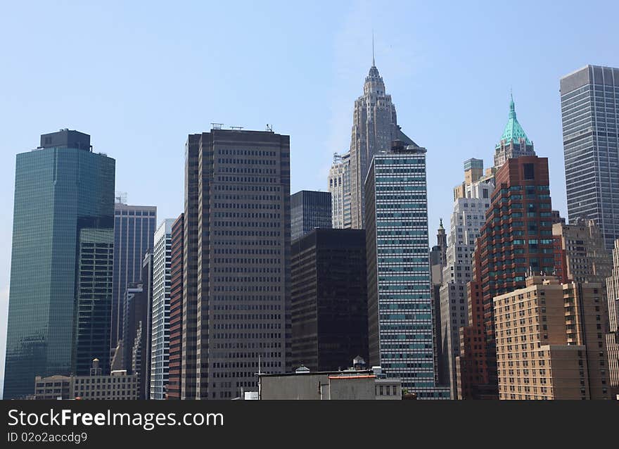 New York City lower manhattan financial district. New York City lower manhattan financial district