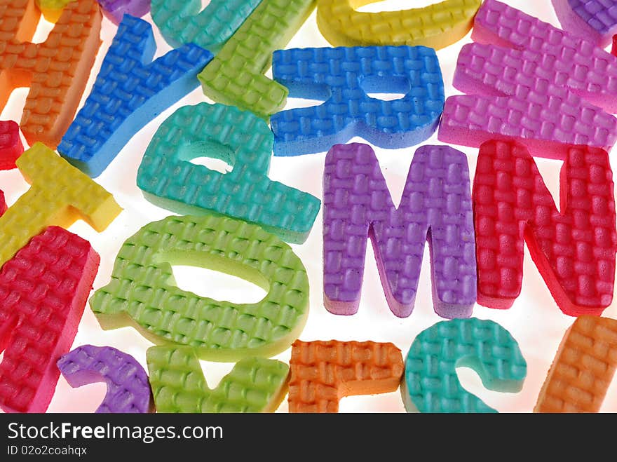 Alphabet Puzzle Pieces on White Background. Alphabet Puzzle Pieces on White Background