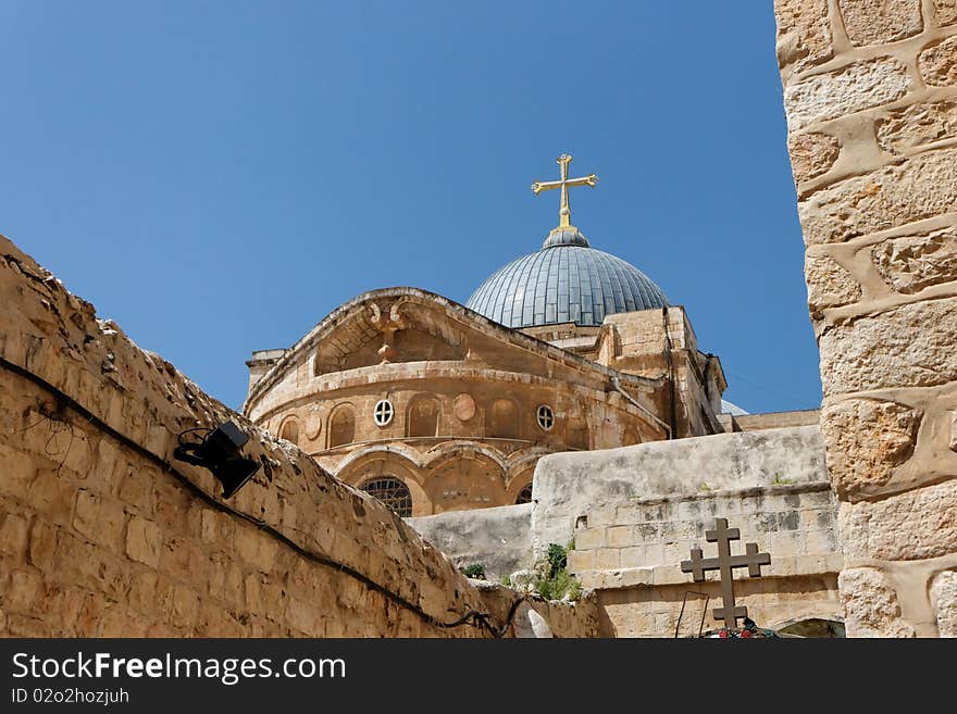 Dome of the Church of the Holy Sepulchre in Jerusa