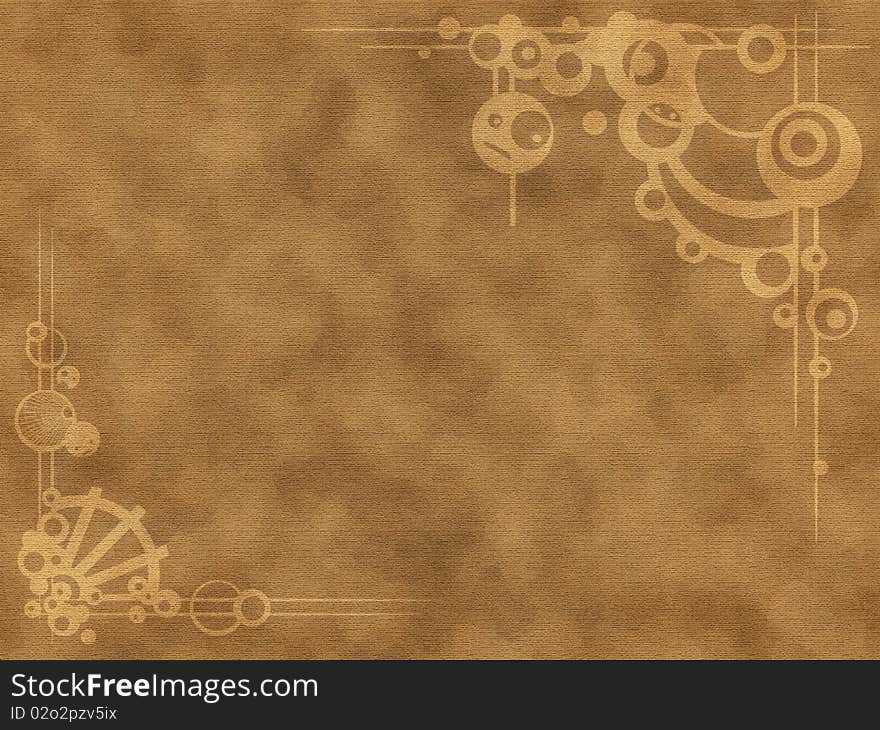 A stained, textured and grunge old paper illustration. A stained, textured and grunge old paper illustration.