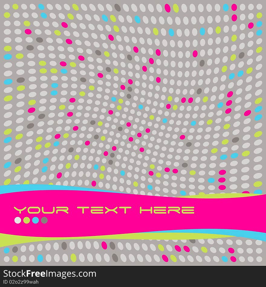 Digital background in bright colors, with dots