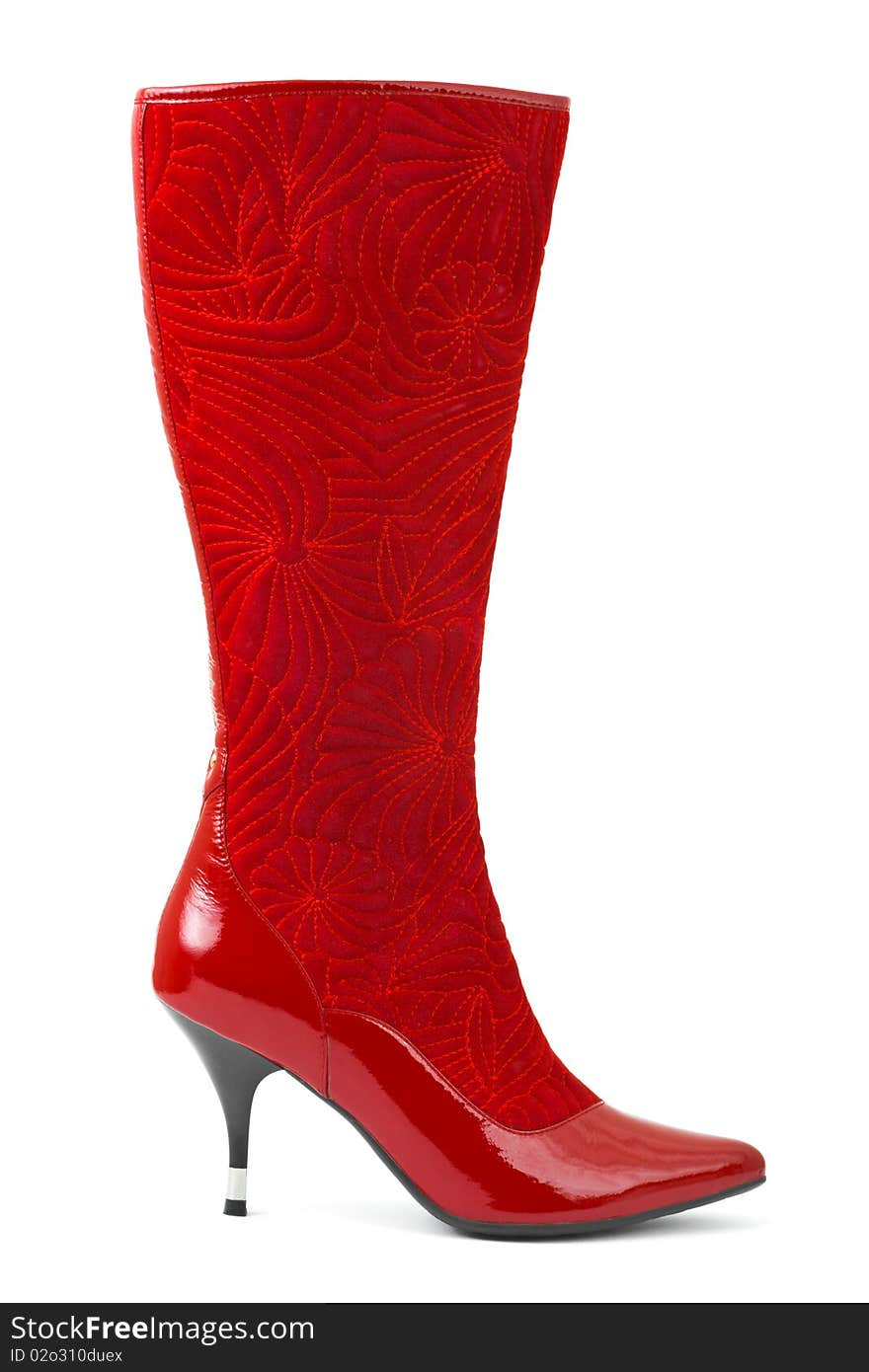 Red woman boot