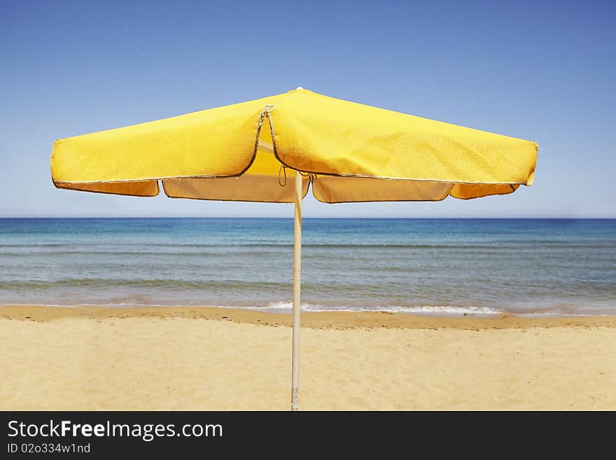 Umbrella on  a  Beach