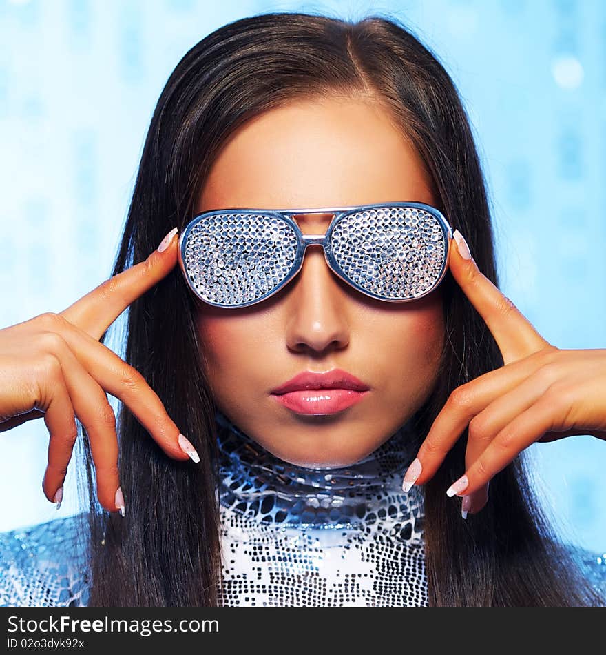 Woman in stylish sunglasses