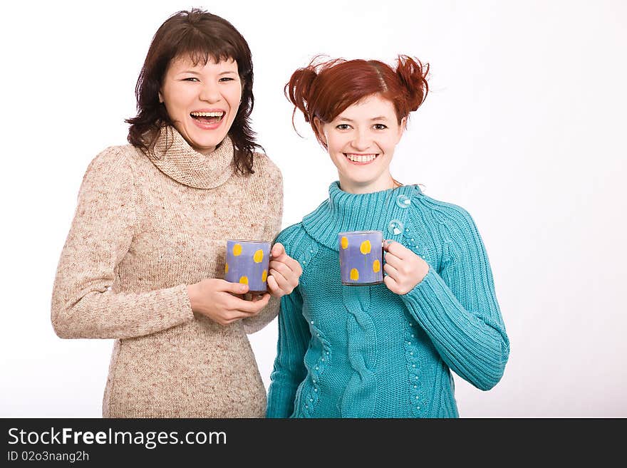 Portrait Of Two Young Girls