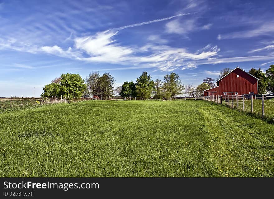 Barn and pasture