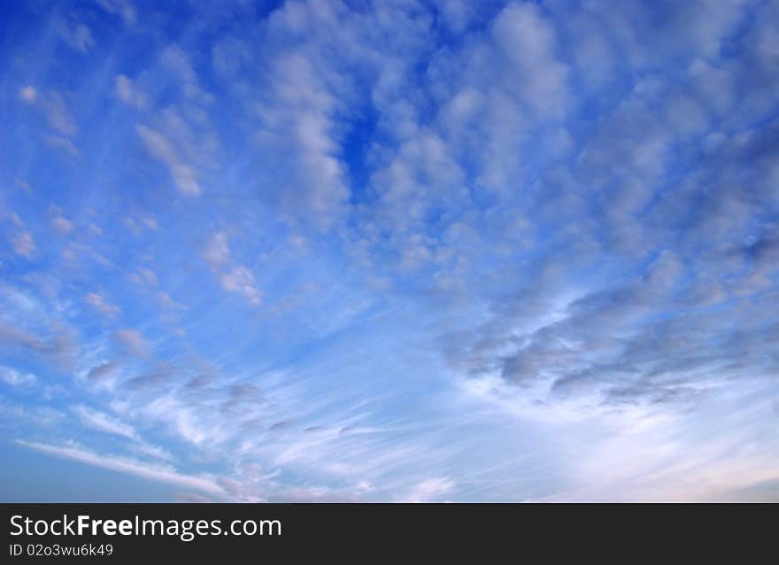 Nice bright blue sky with white clodes