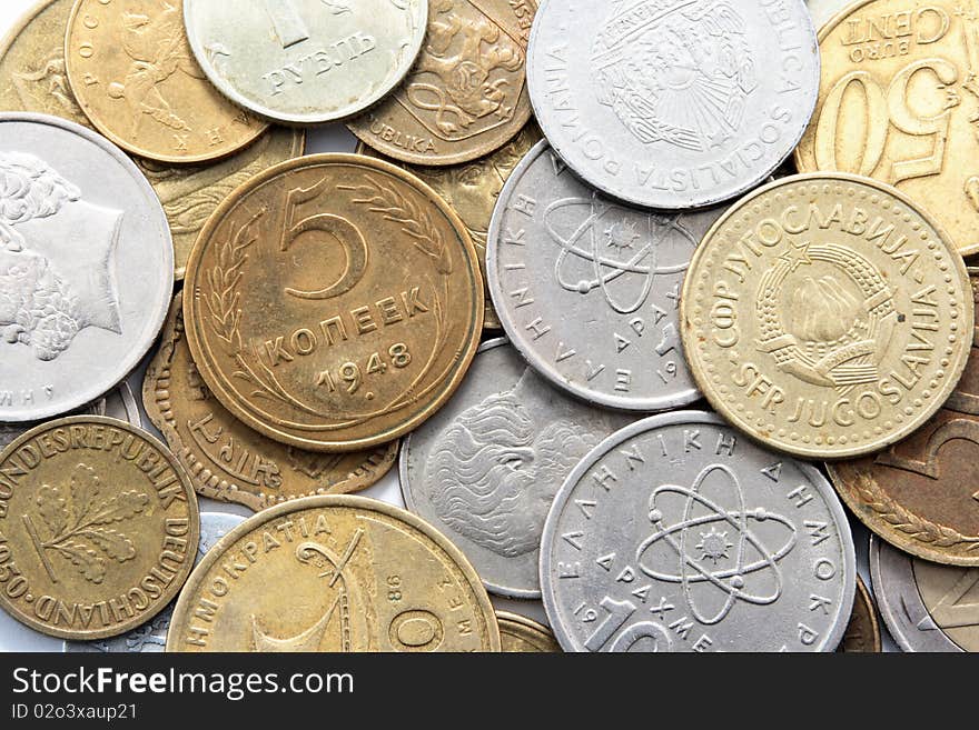 Different metal coins